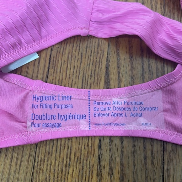 Jessica Simpson Pretty Pique Side-Shirred Bikini Bottom Femme Pink Size L NWT - Picture 4 of 7